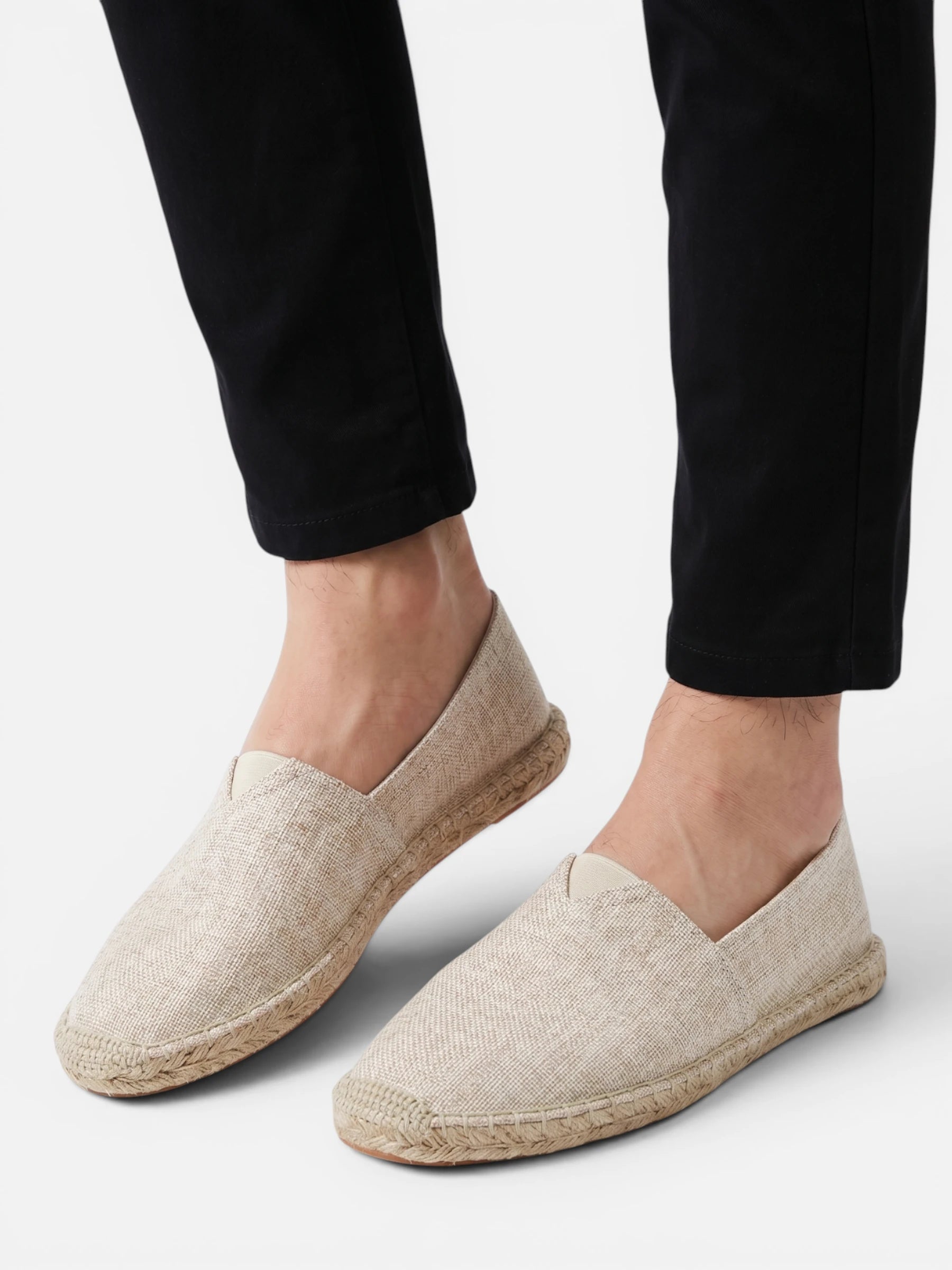 Espadrilles décontractées en toile texturée pour homme