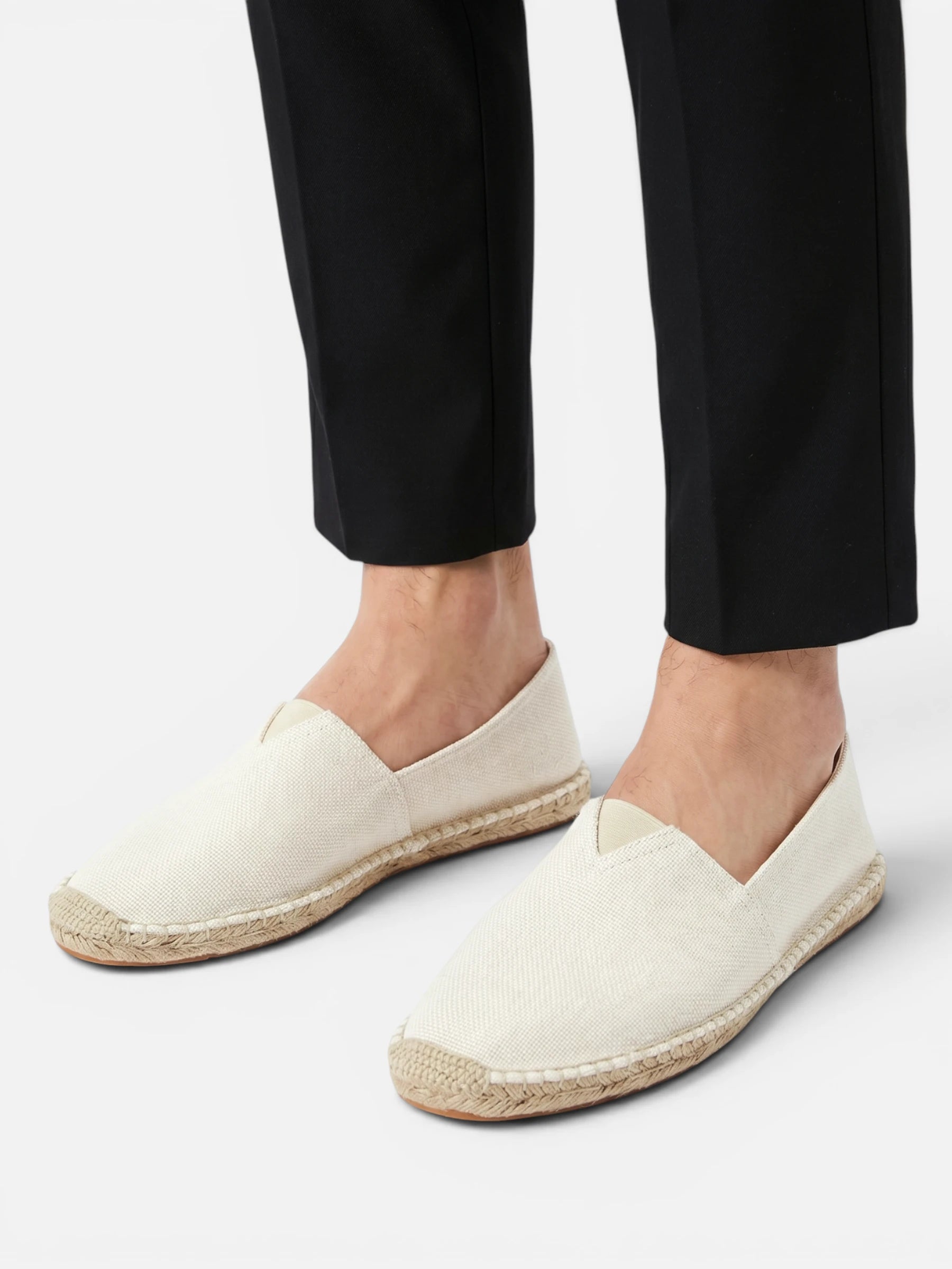 Espadrilles décontractées en toile texturée pour homme