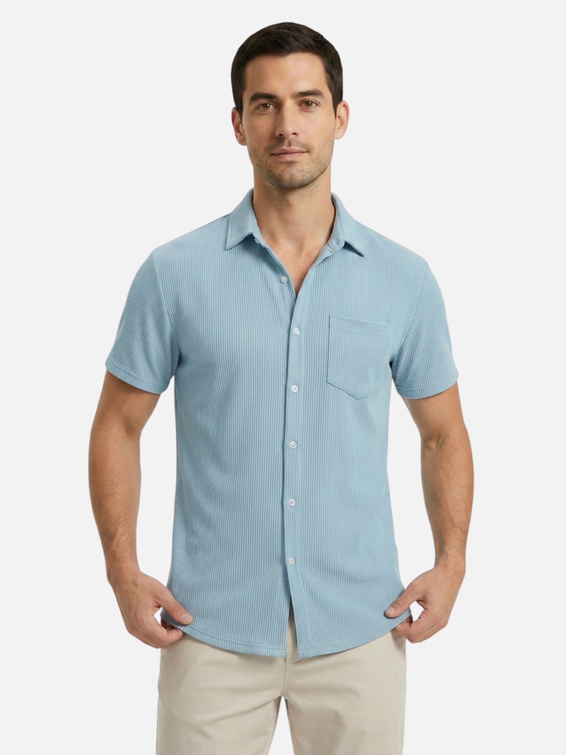 Chemise homme manches courtes légère et respirante