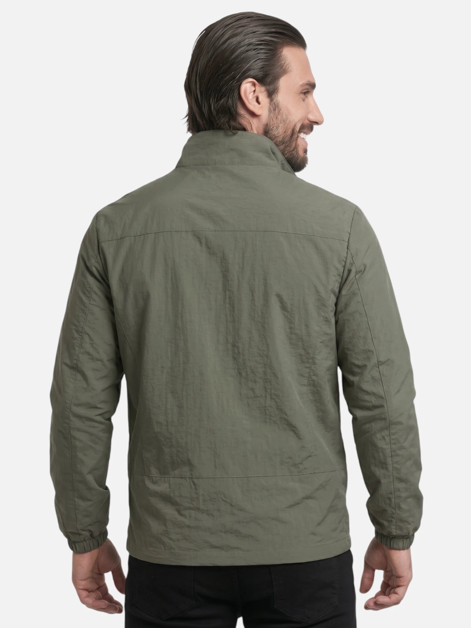Veste légère homme coupe-vent et respirante à fermeture zippée