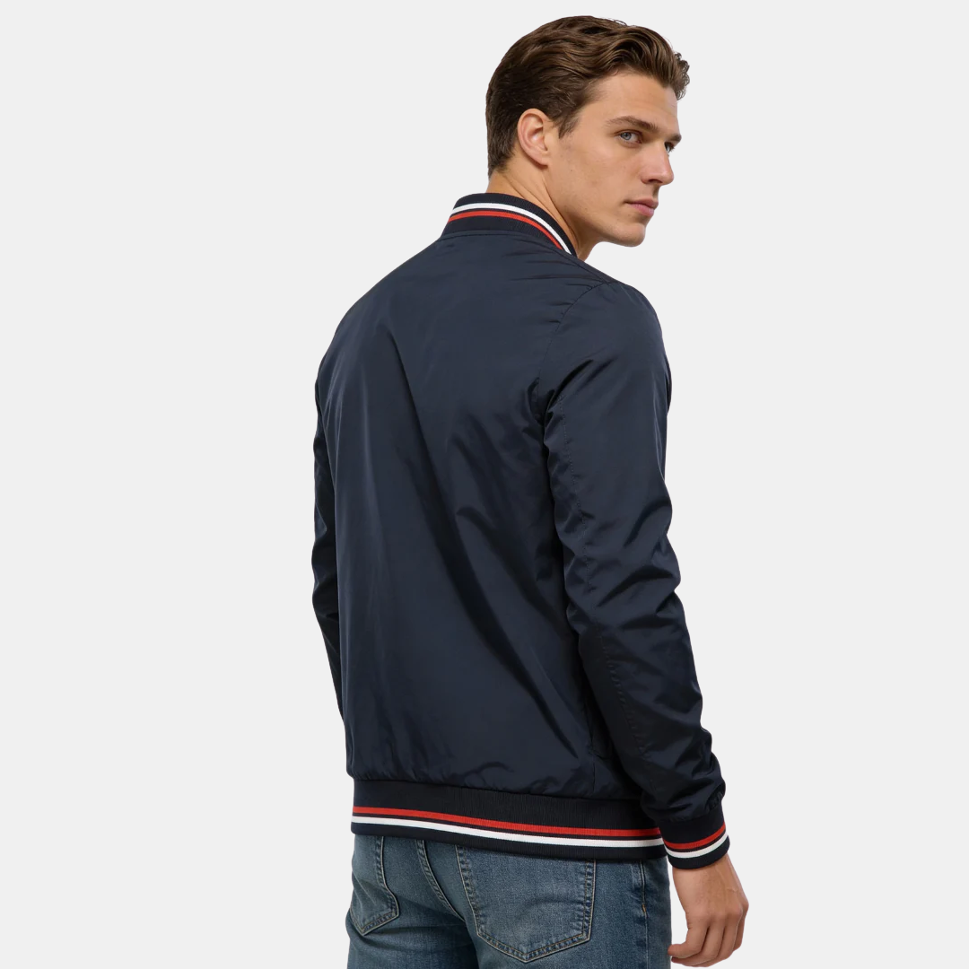 Veste bomber confortable à fermeture zippée pour homme