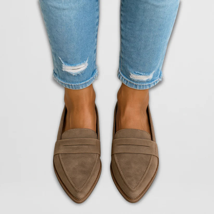 Mocassins classiques à bout pointu pour femme