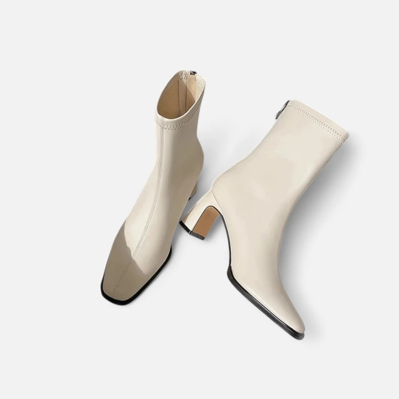 Bottines vintage à bout carré pour femme