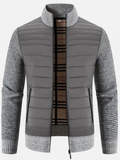 Veste Homme Bi-Matière Matelassée Manches Tricot