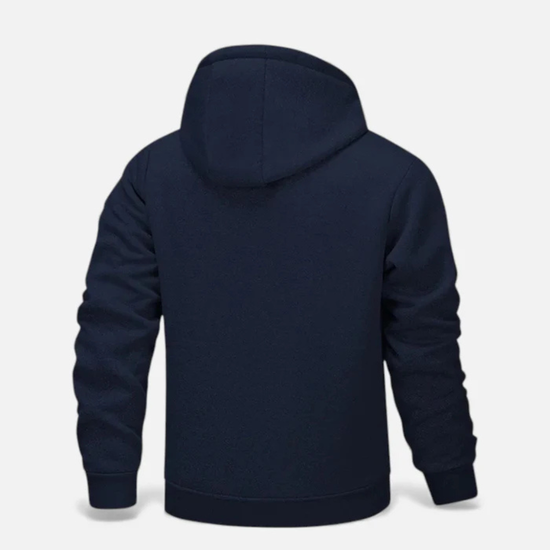 Sweat à capuche doublé en polaire pour homme