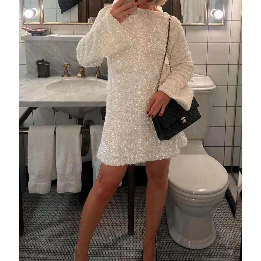 Mini robe à paillettes pour femmes