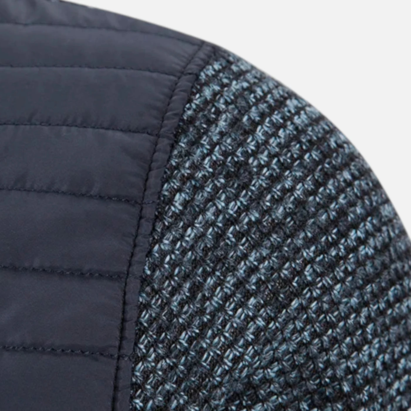Veste patchwork en polaire à col montant pour homme