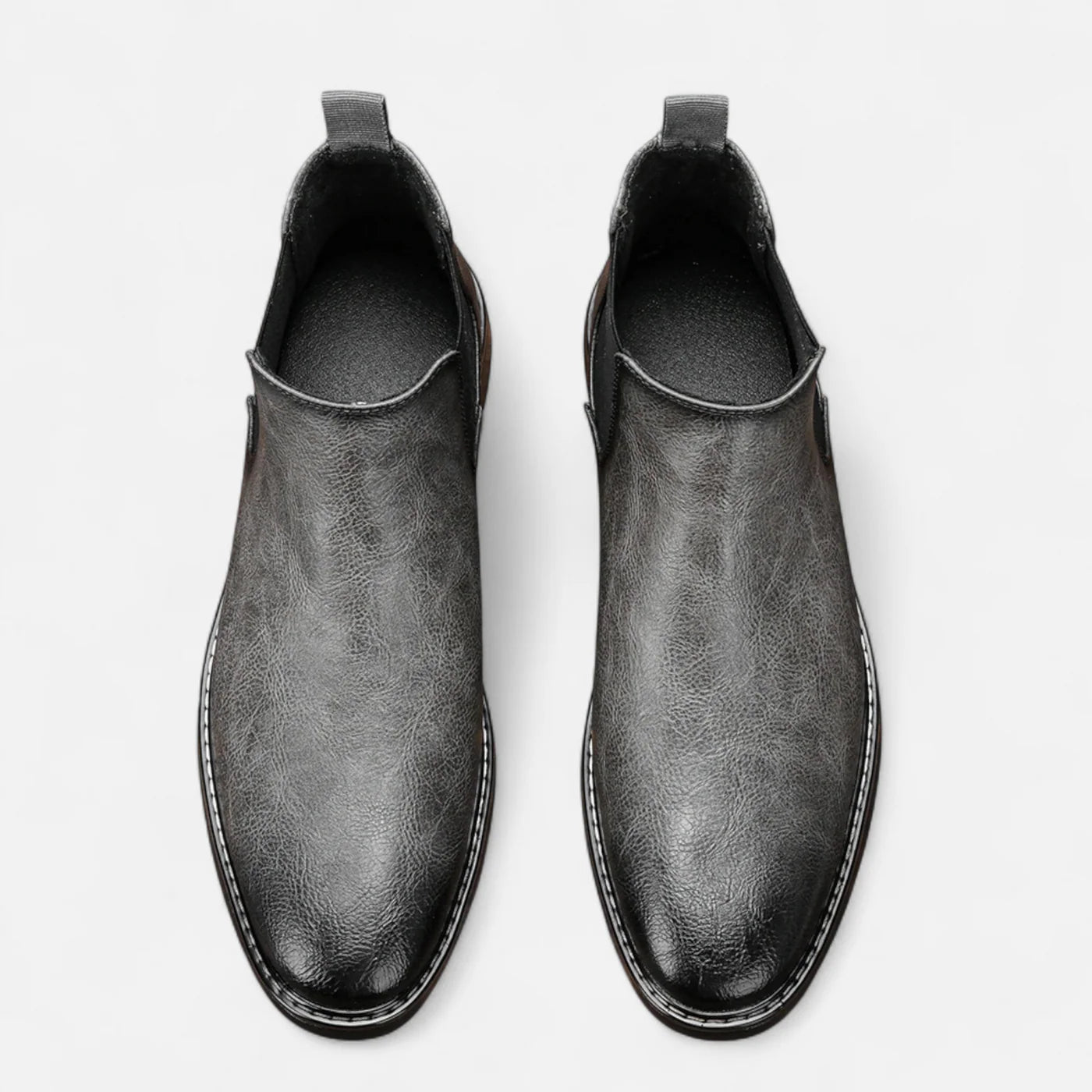 Bottes Chelsea rétro en cuir pour homme