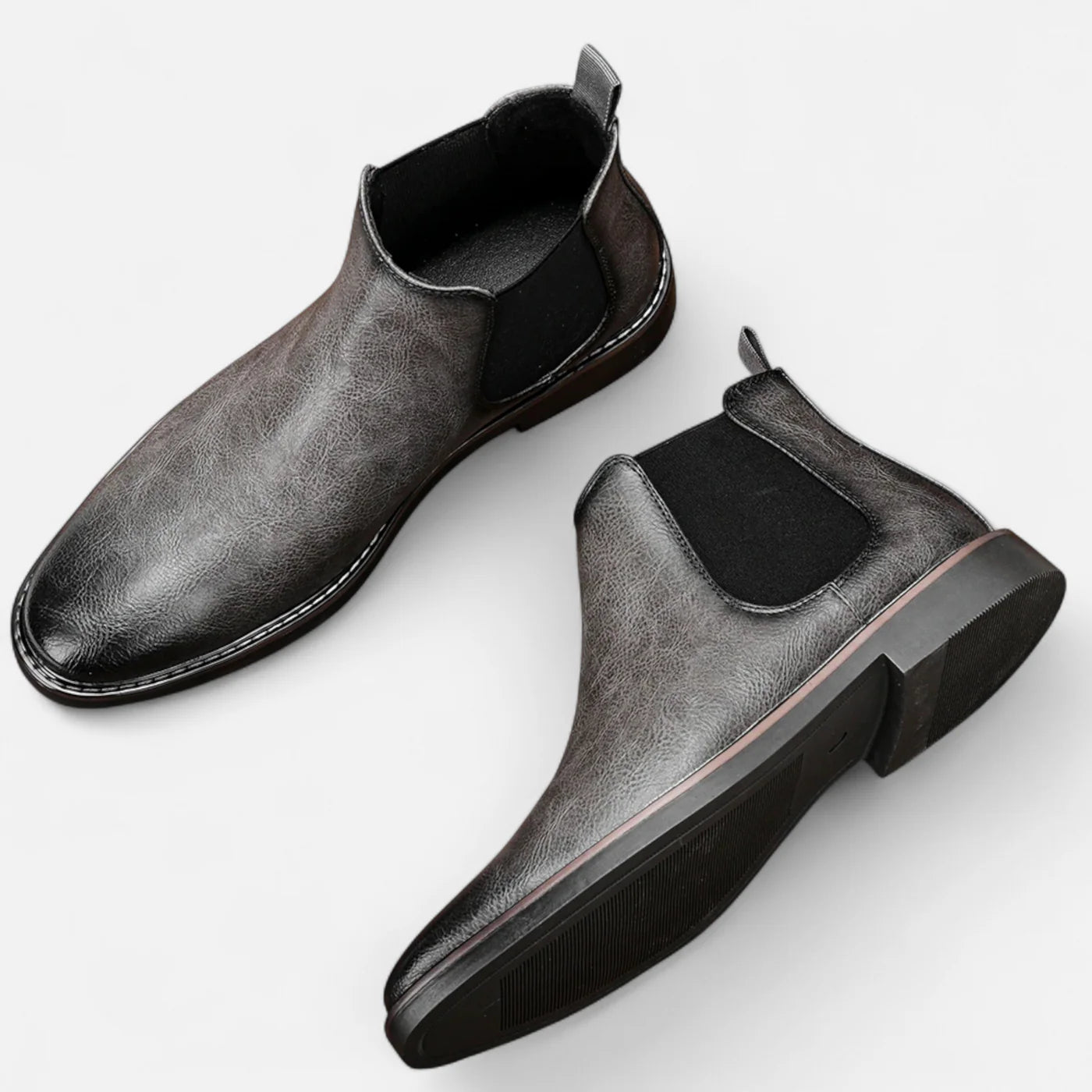 Bottes Chelsea rétro en cuir pour homme