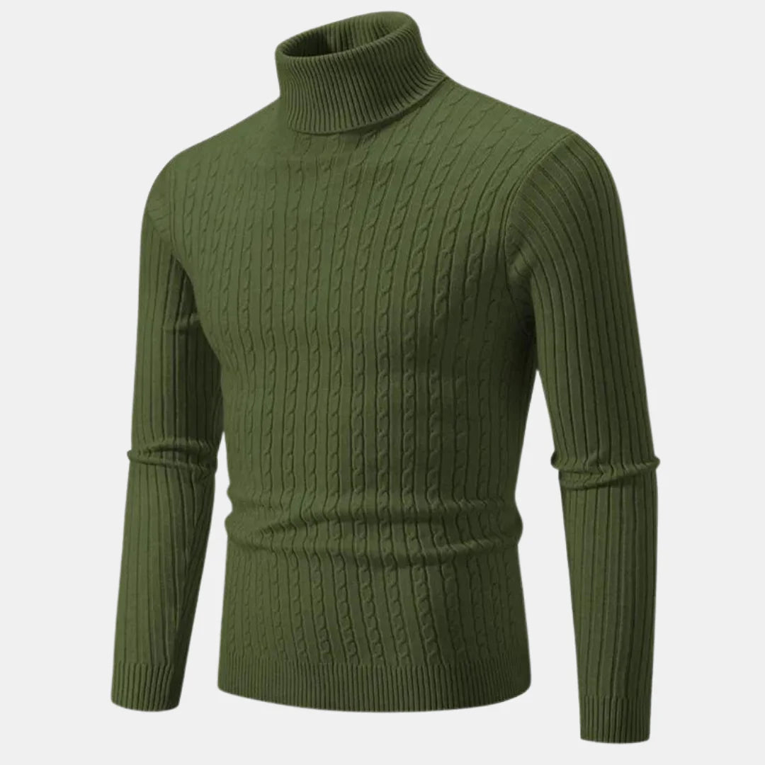 Pull confortable en tricot câblé pour hommes