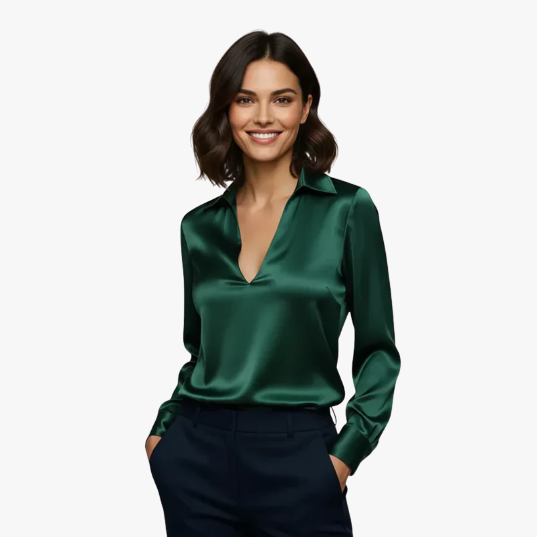 Blouse élégante en satin pour femme