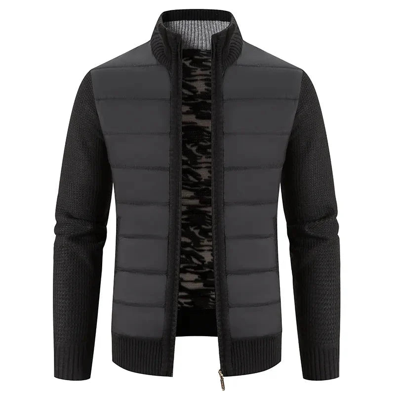 Veste hybride en tricot matelassé pour hommes