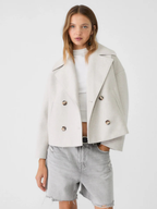 Veste Femme Courte Croisée en Laine