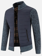 Veste Homme Bi-Matière Matelassée Manches Tricot