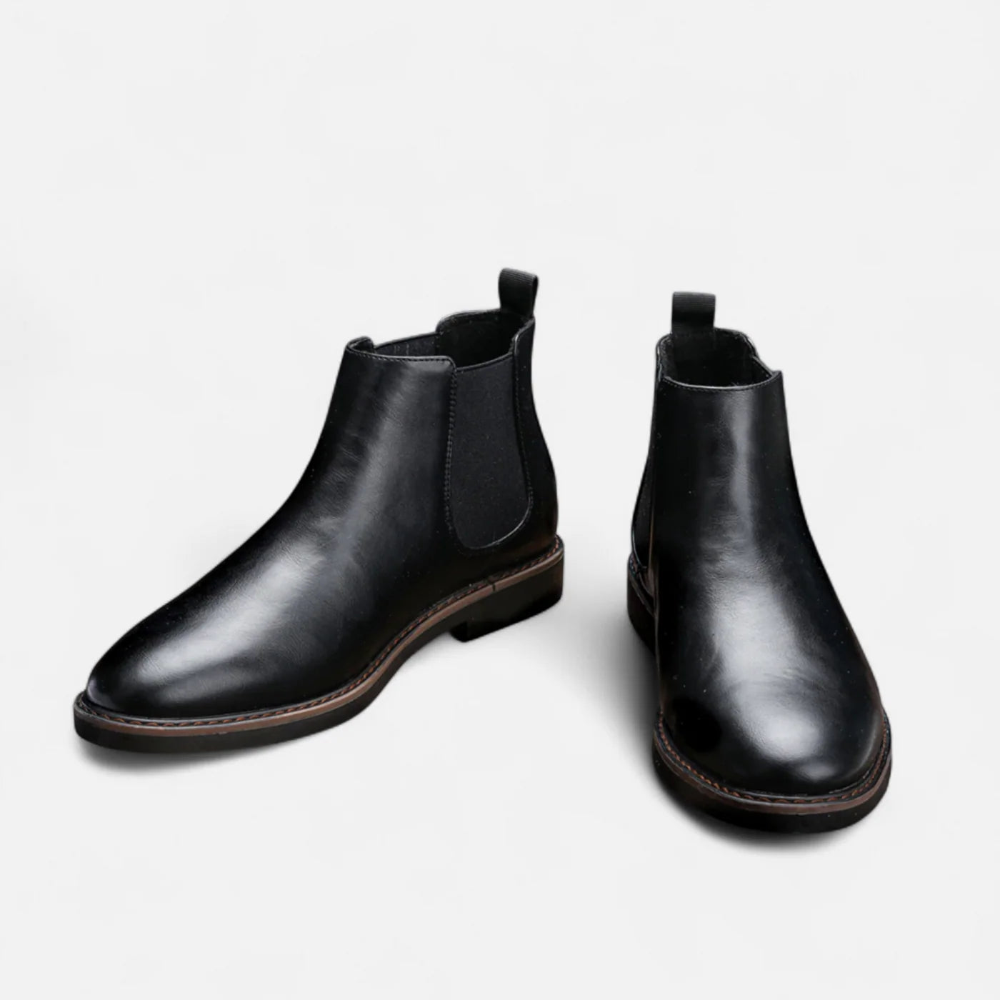Bottes Chelsea rétro en cuir pour homme