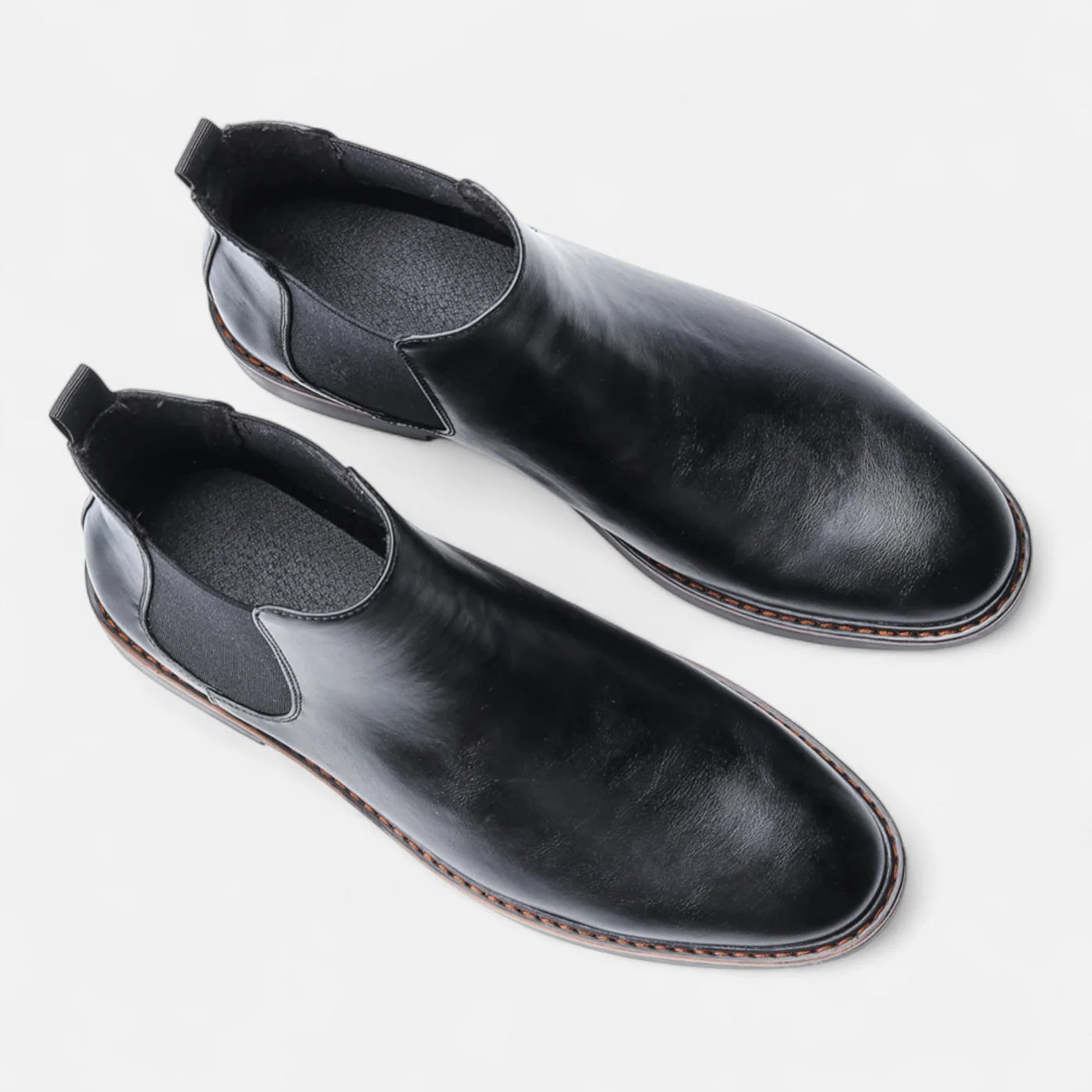 Bottes Chelsea rétro en cuir pour homme