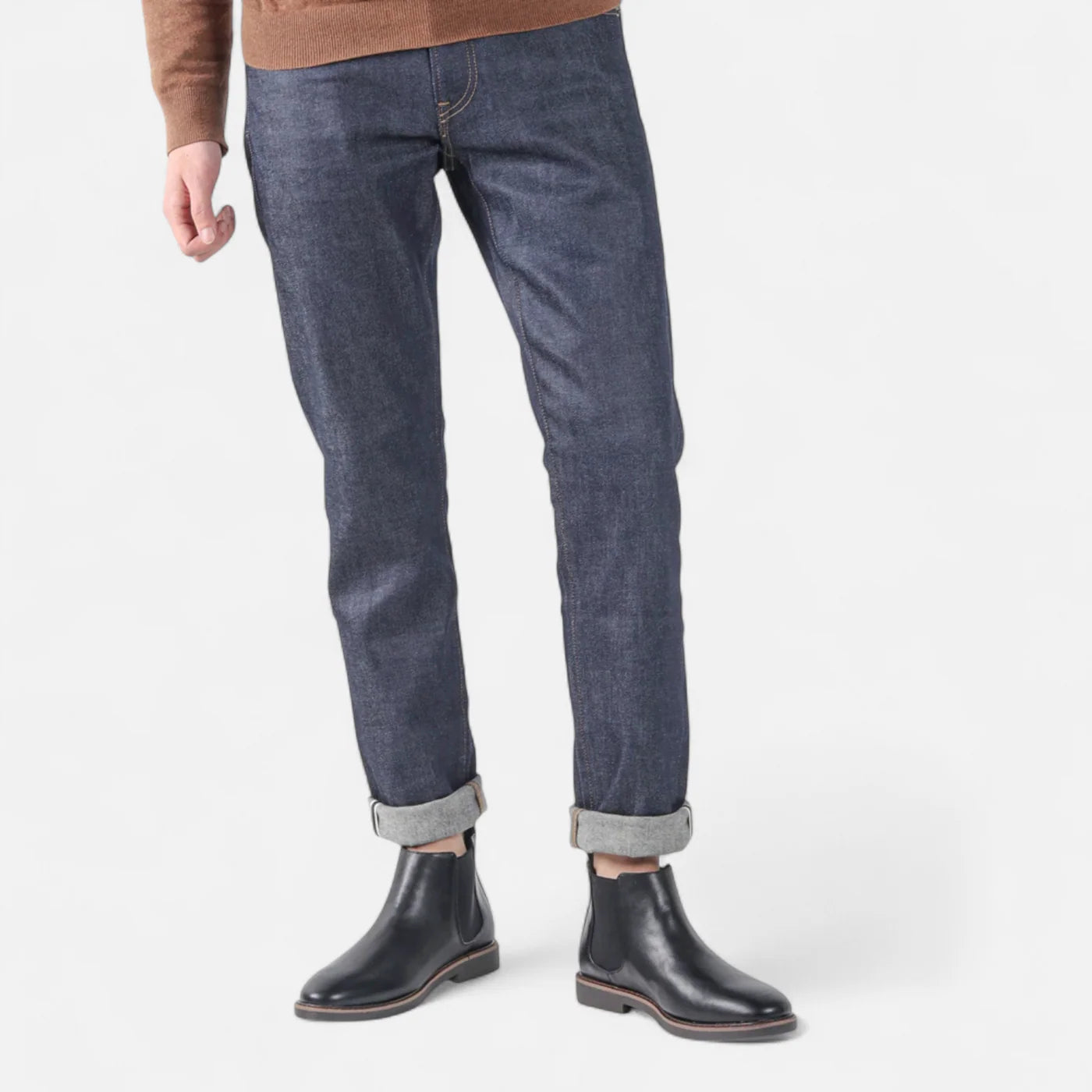 Bottes Chelsea rétro en cuir pour homme