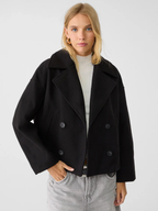 Veste Femme Courte Croisée en Laine