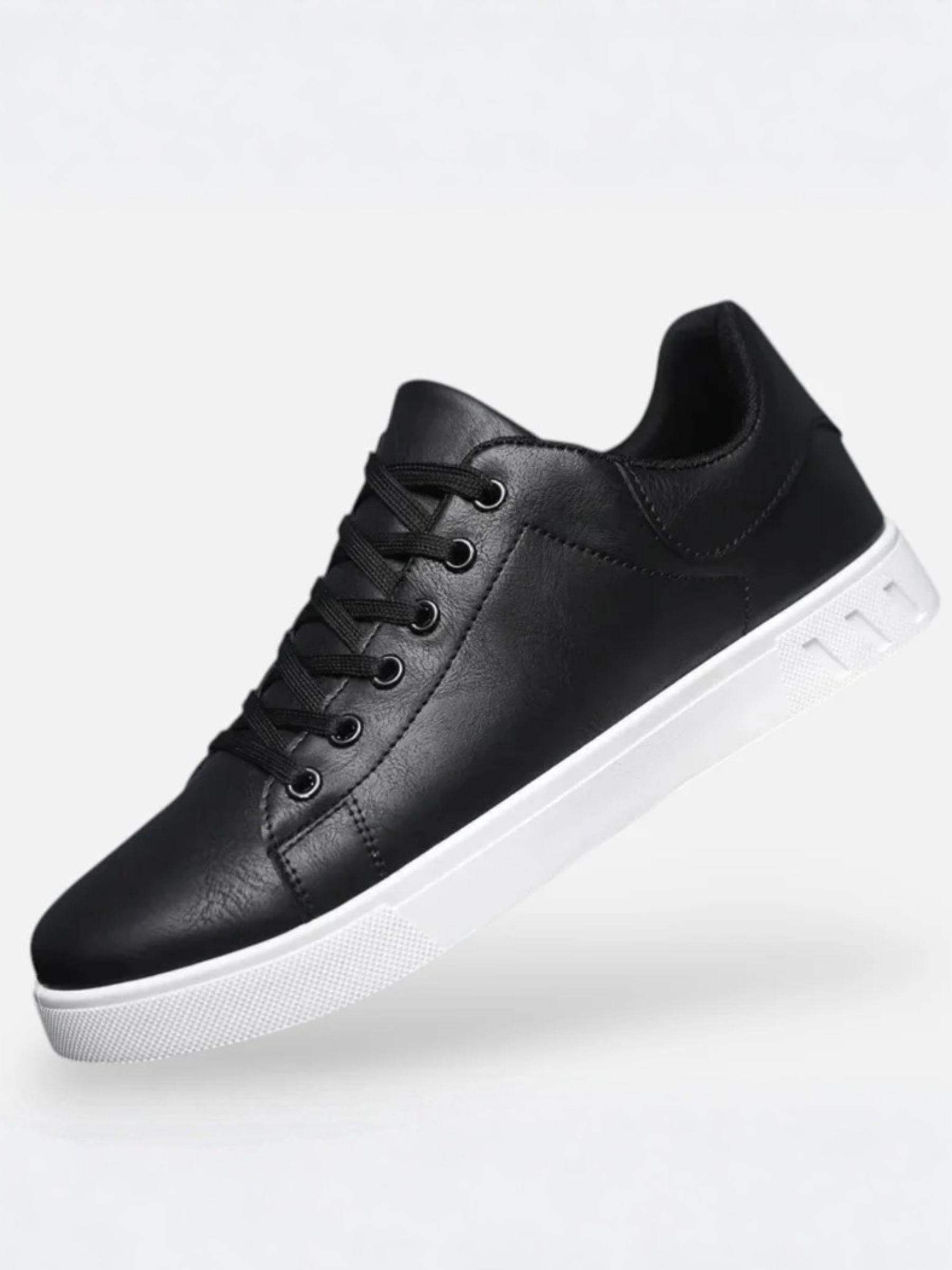 Baskets en cuir homme – style casual à semelle plate