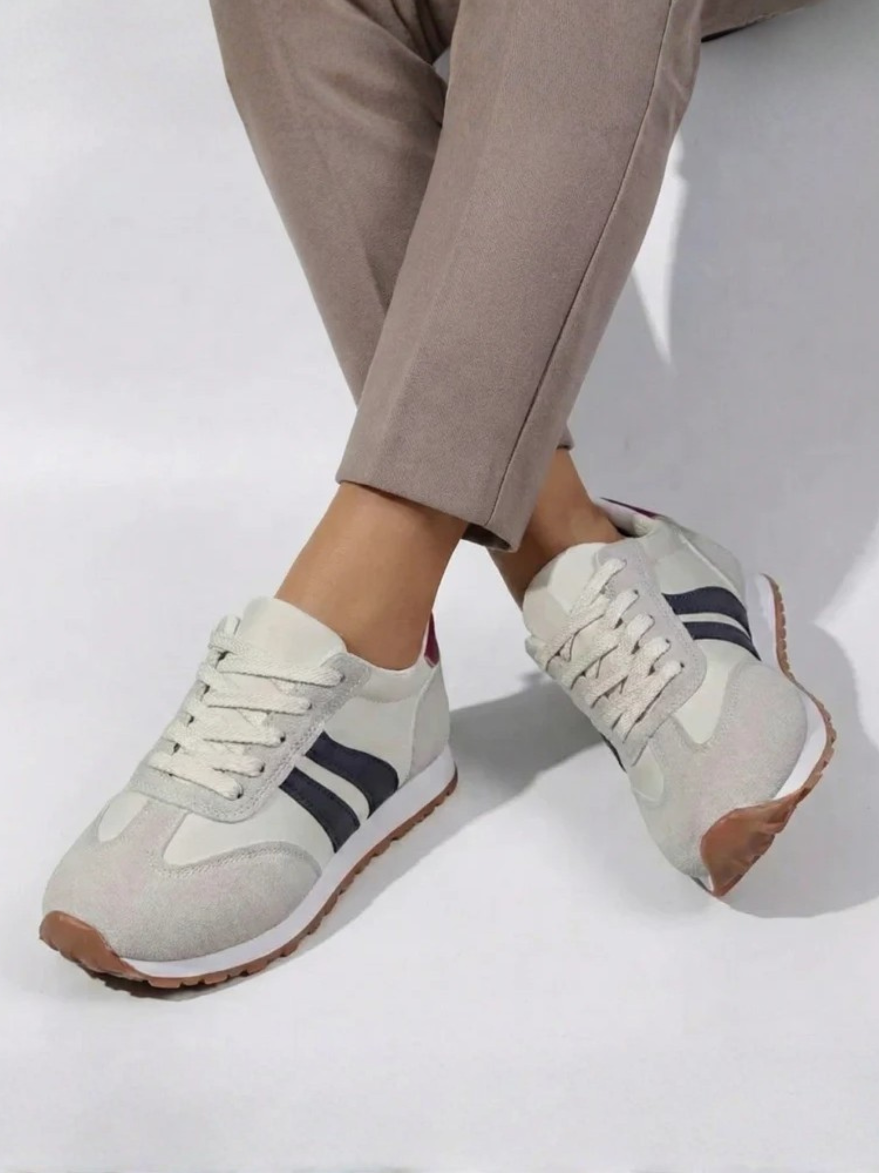 Baskets confortables à lacets pour femme