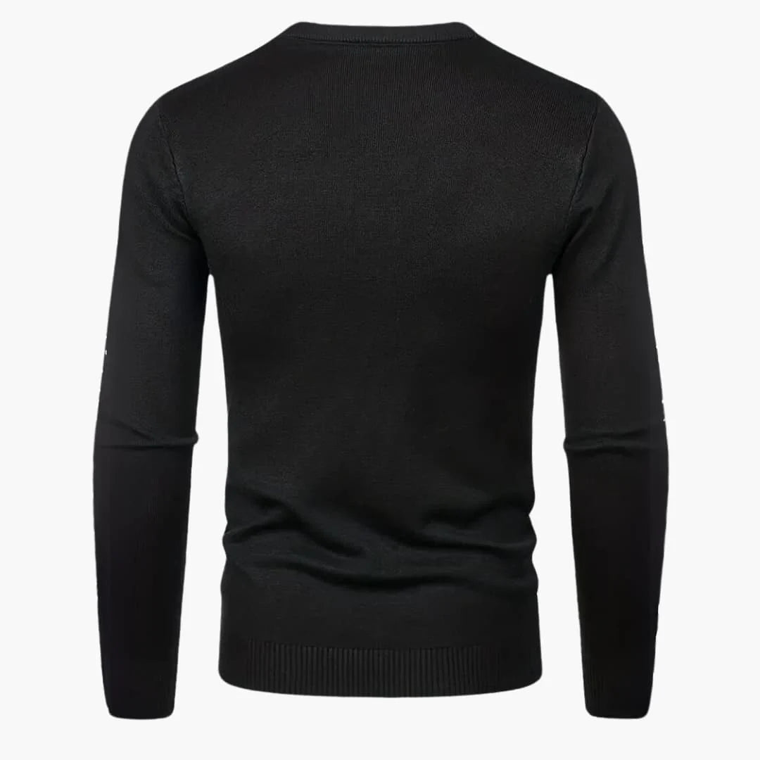 Pull slim à col rond pour hommes