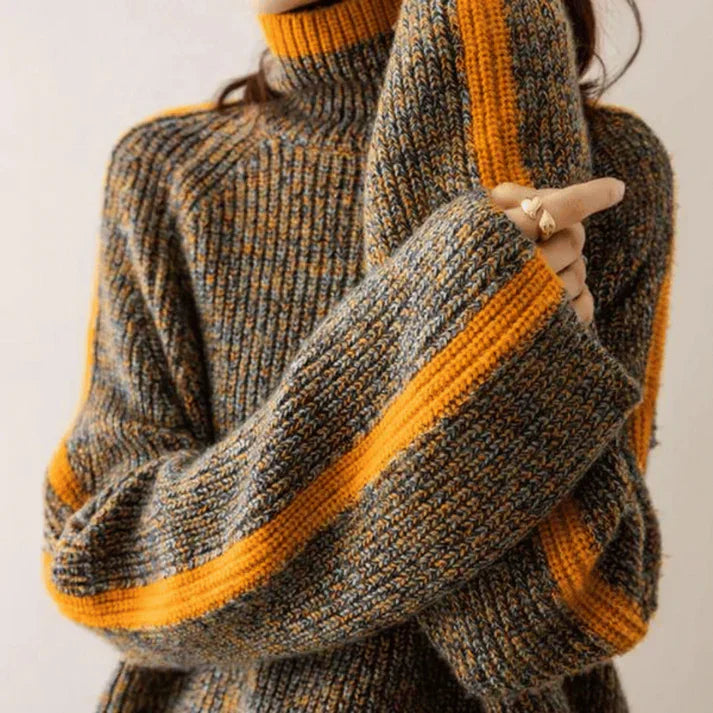 Pull à col roulé en tricot douillet pour femmes