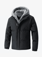 Men's Padded Fleece Lined Hooded Puffer Jacket