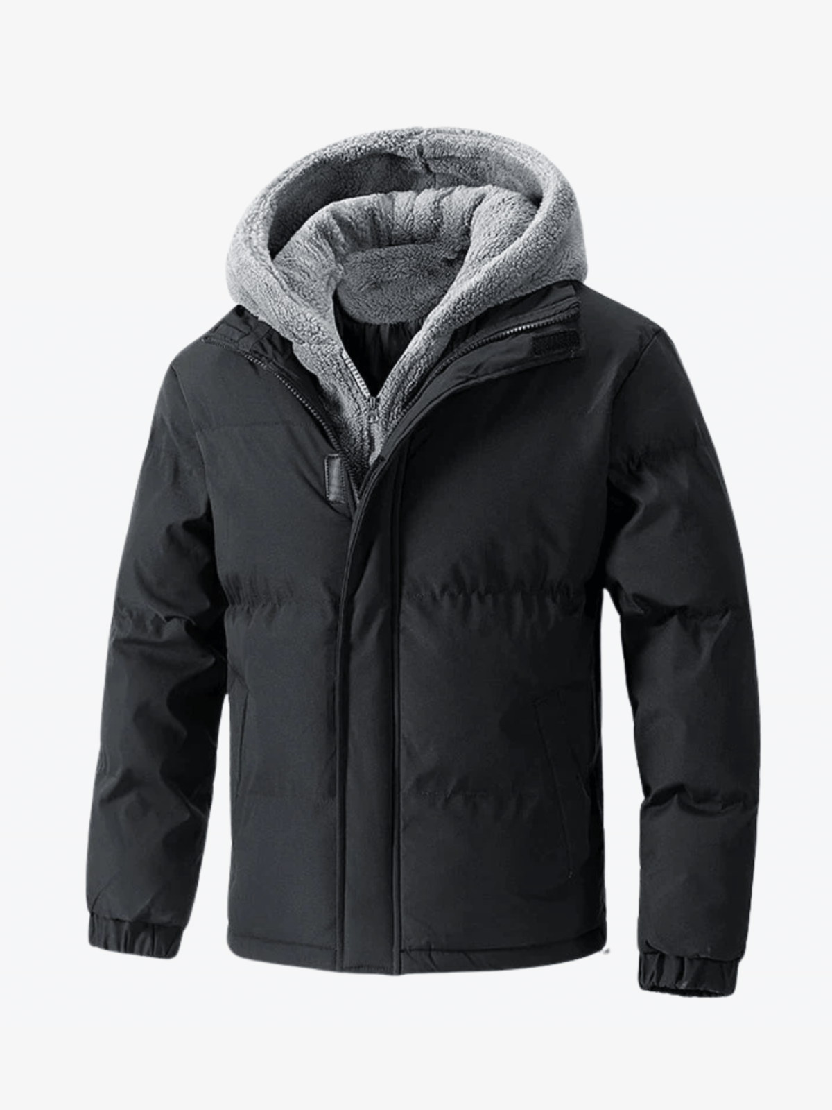 Men's Padded Fleece Lined Hooded Puffer Jacket