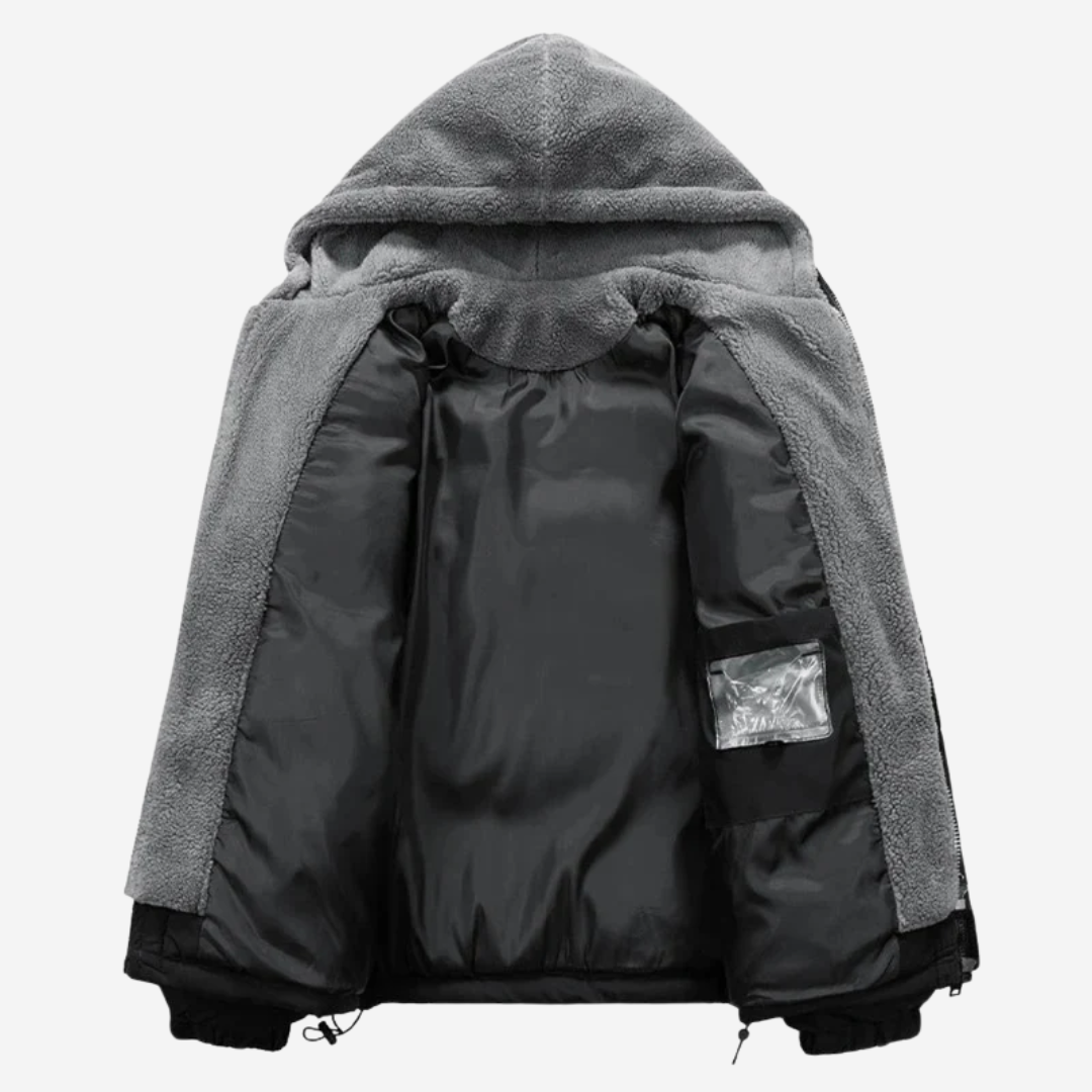 Veste d'hiver à capuche pour homme
