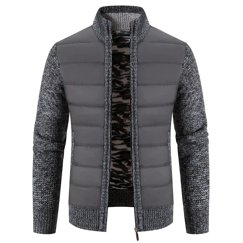 Veste hybride en tricot matelassé pour hommes