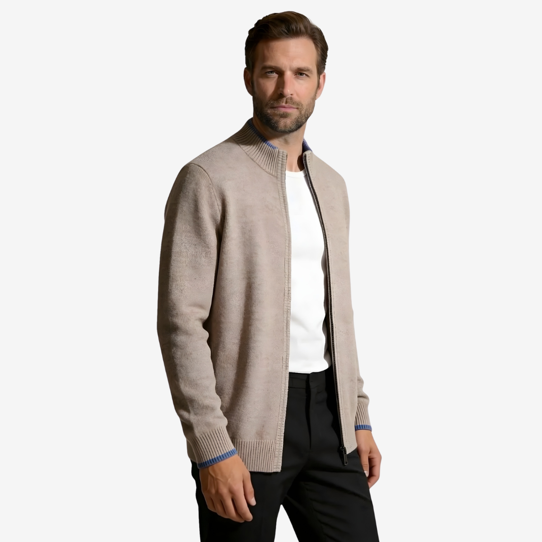 Gilet zippé en maille confortable pour homme