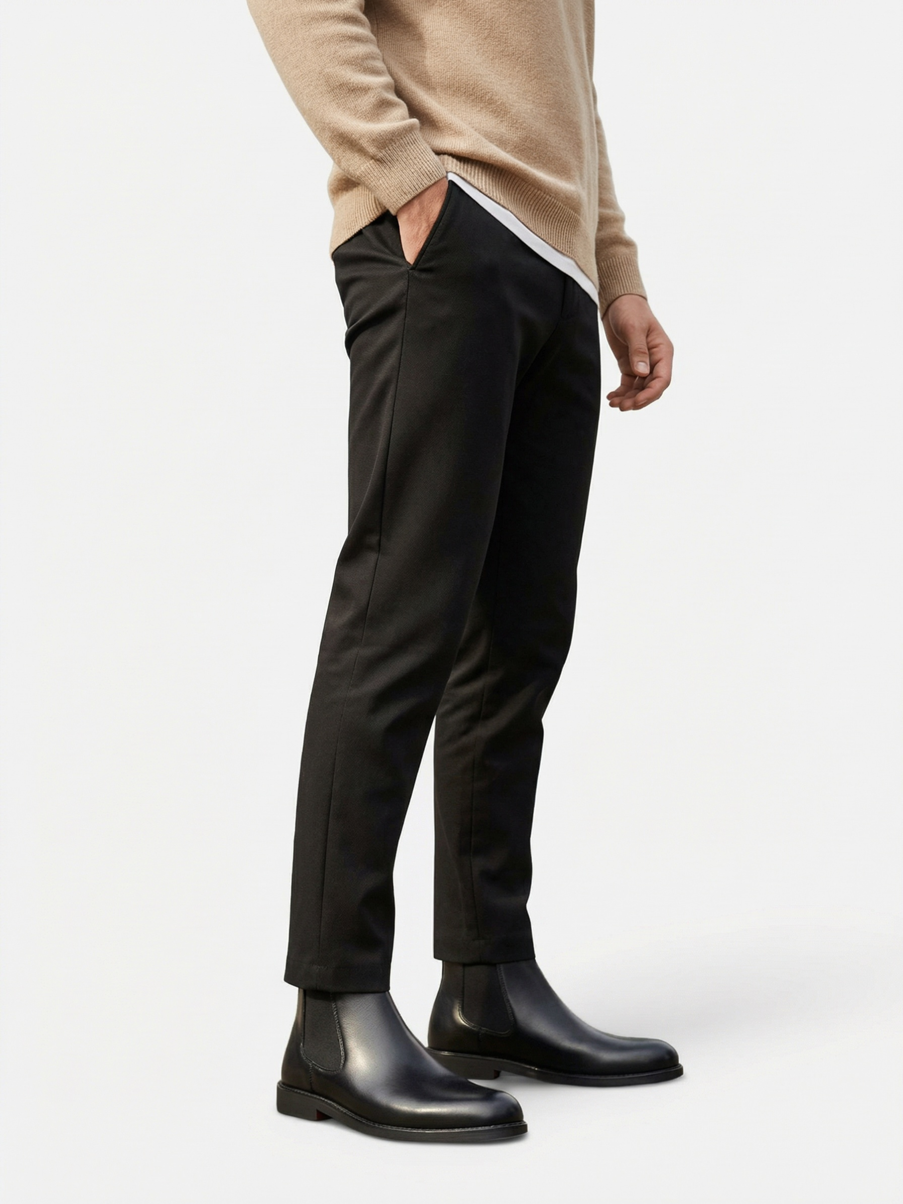Bottines Chelsea Homme en Cuir Fourrées