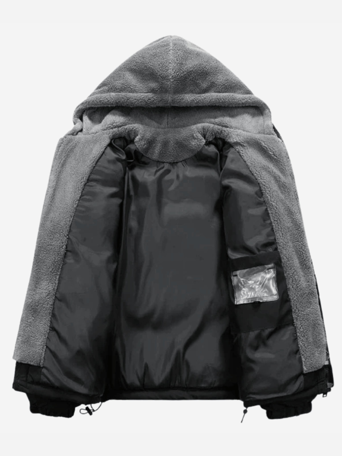 Men's Padded Fleece Lined Hooded Puffer Jacket