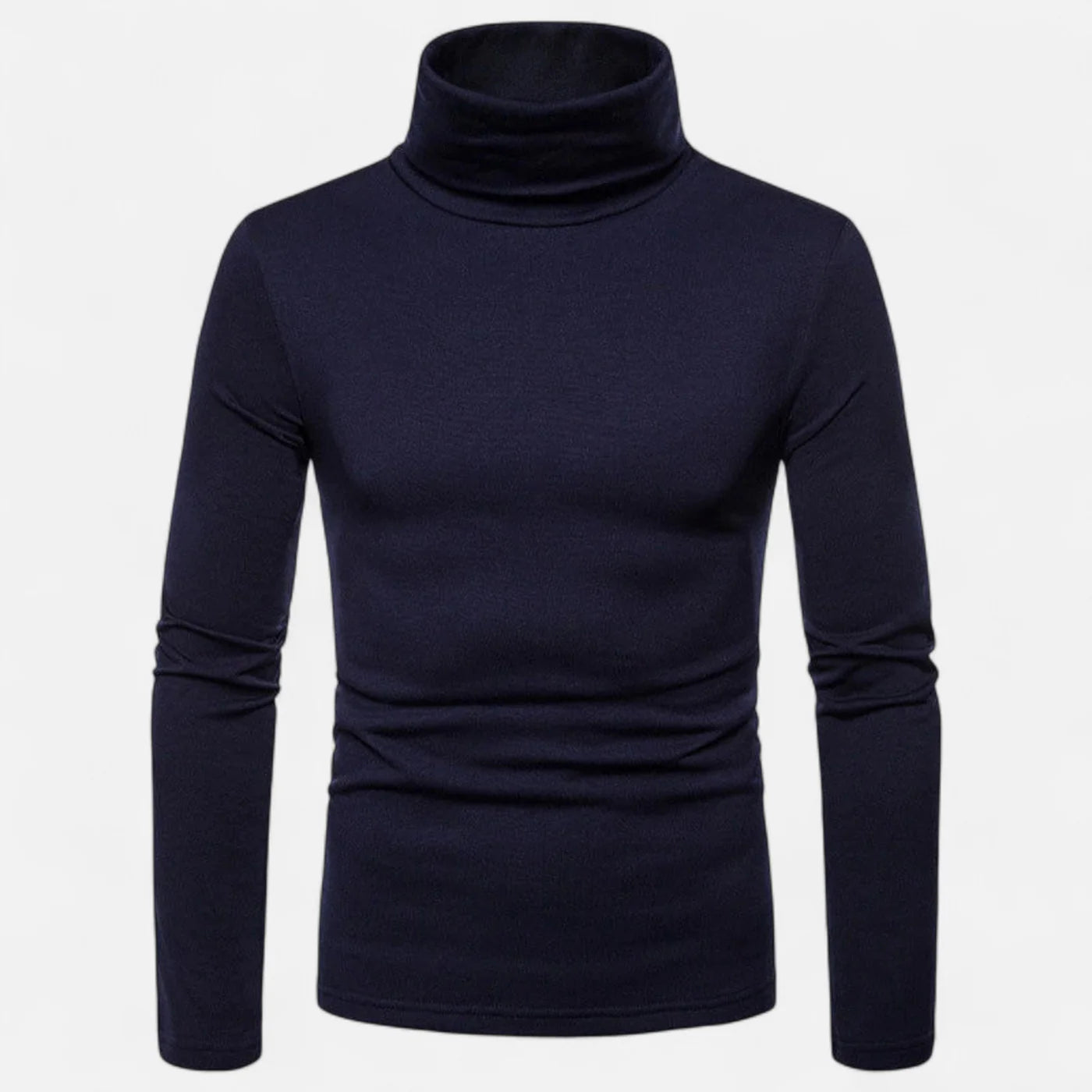 Pull col roulé ajusté homme – stretch automne hiver