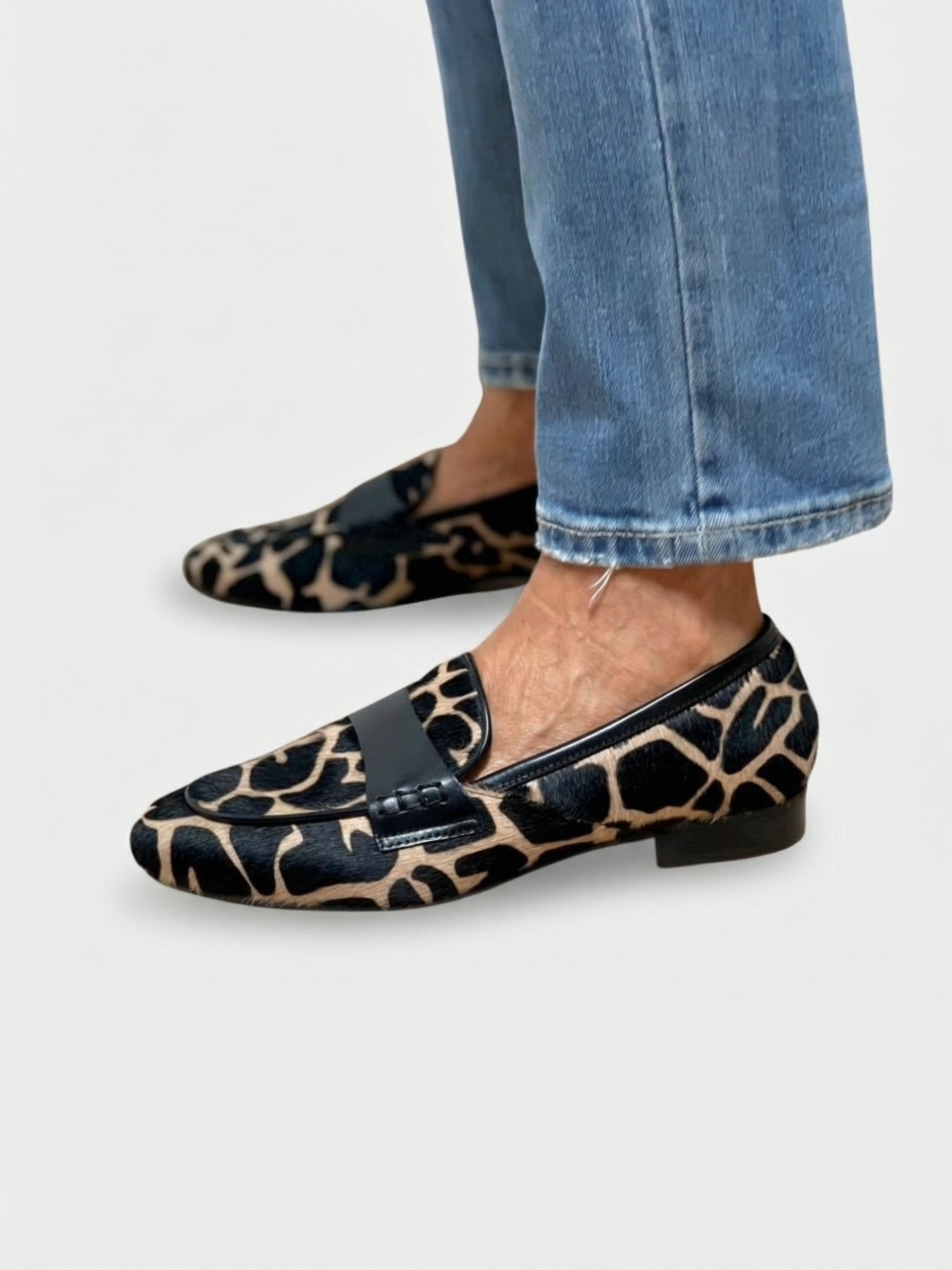Mocassins chic à imprimé animalier pour femme
