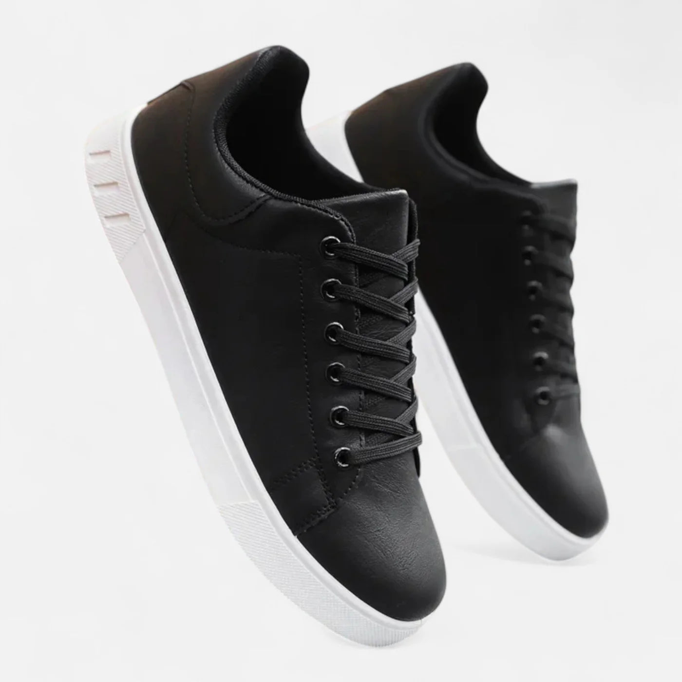 Baskets en cuir homme – style casual à semelle plate