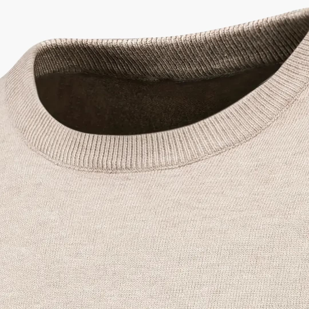 Pull slim à col rond pour hommes