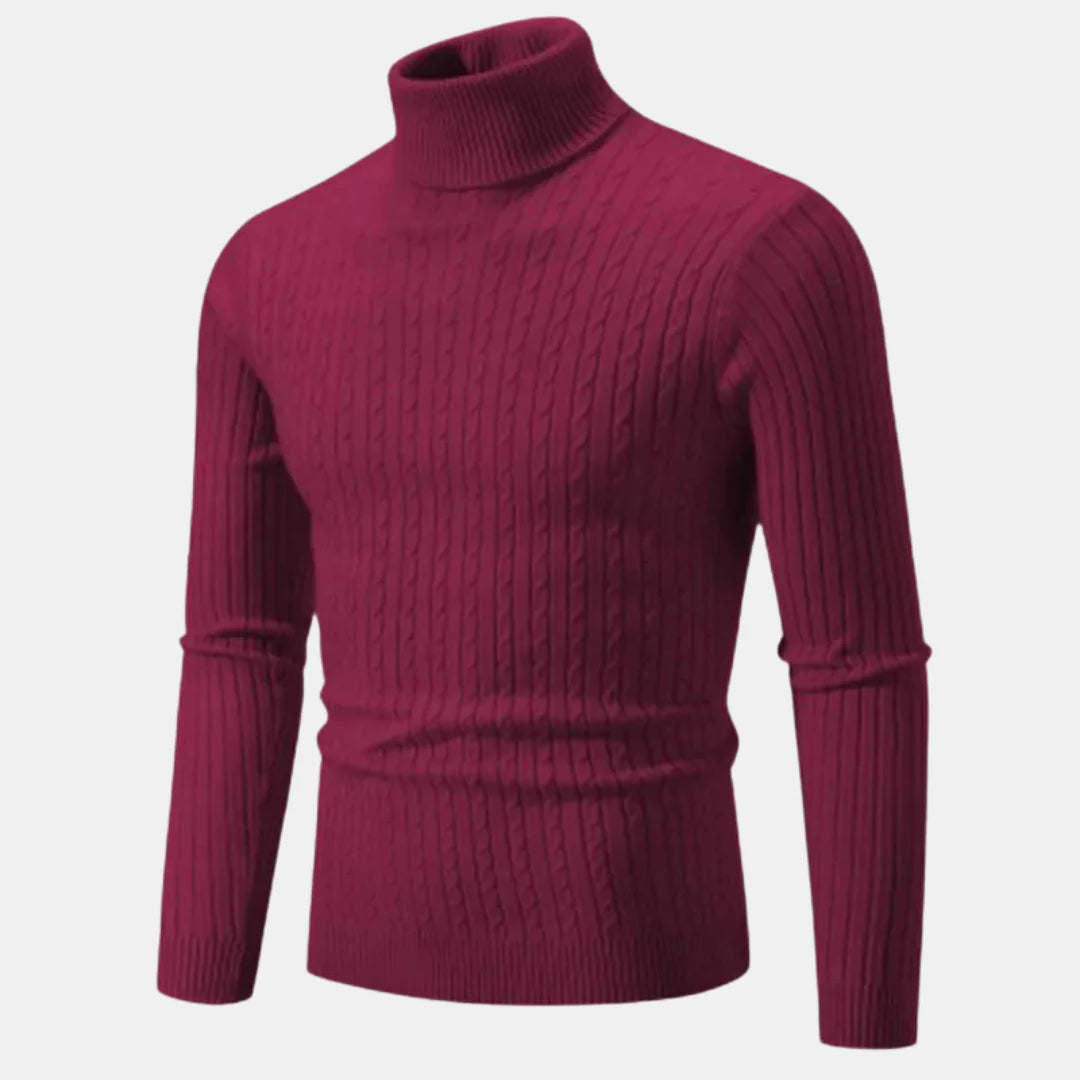 Pull confortable en tricot câblé pour hommes