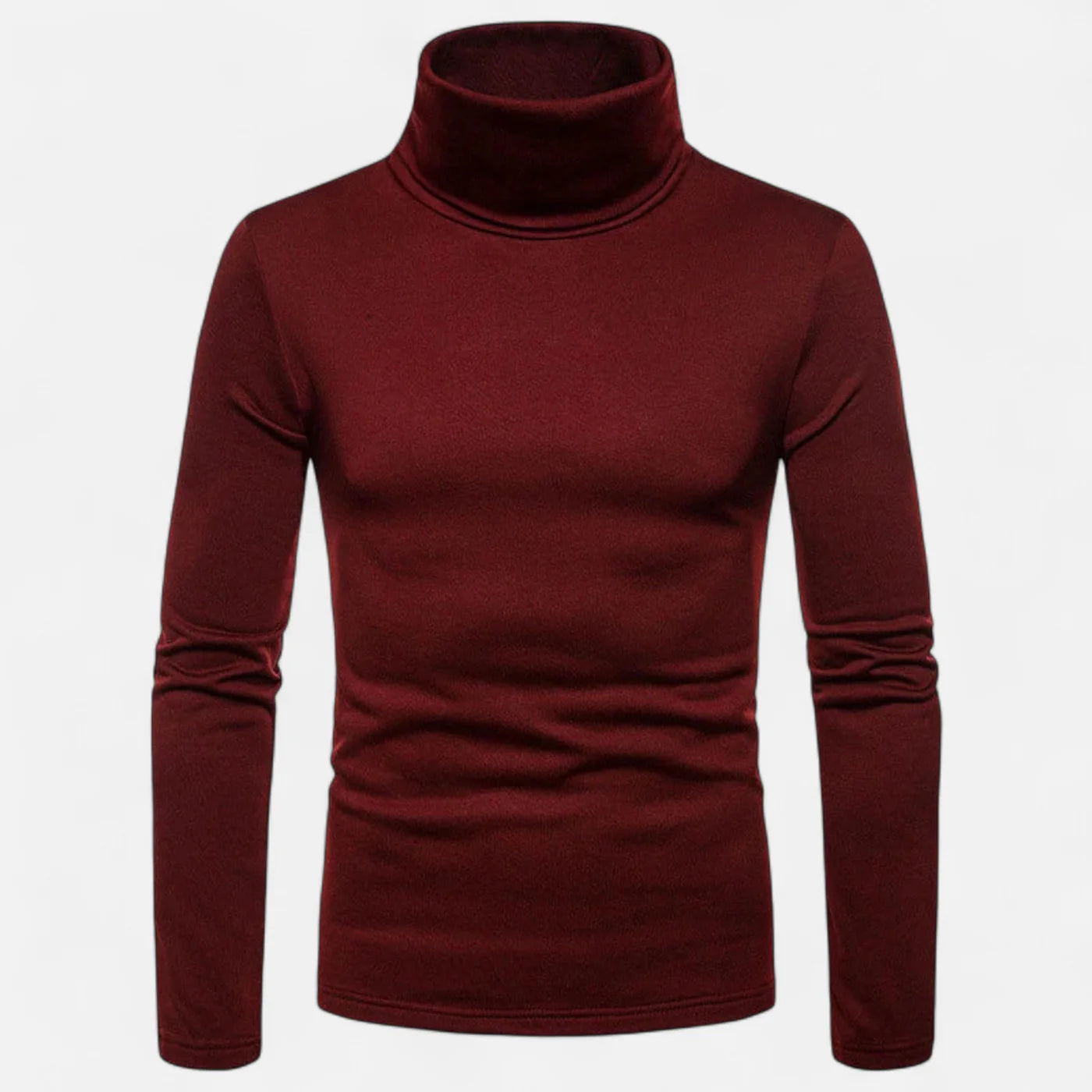 Pull col roulé ajusté homme – stretch automne hiver