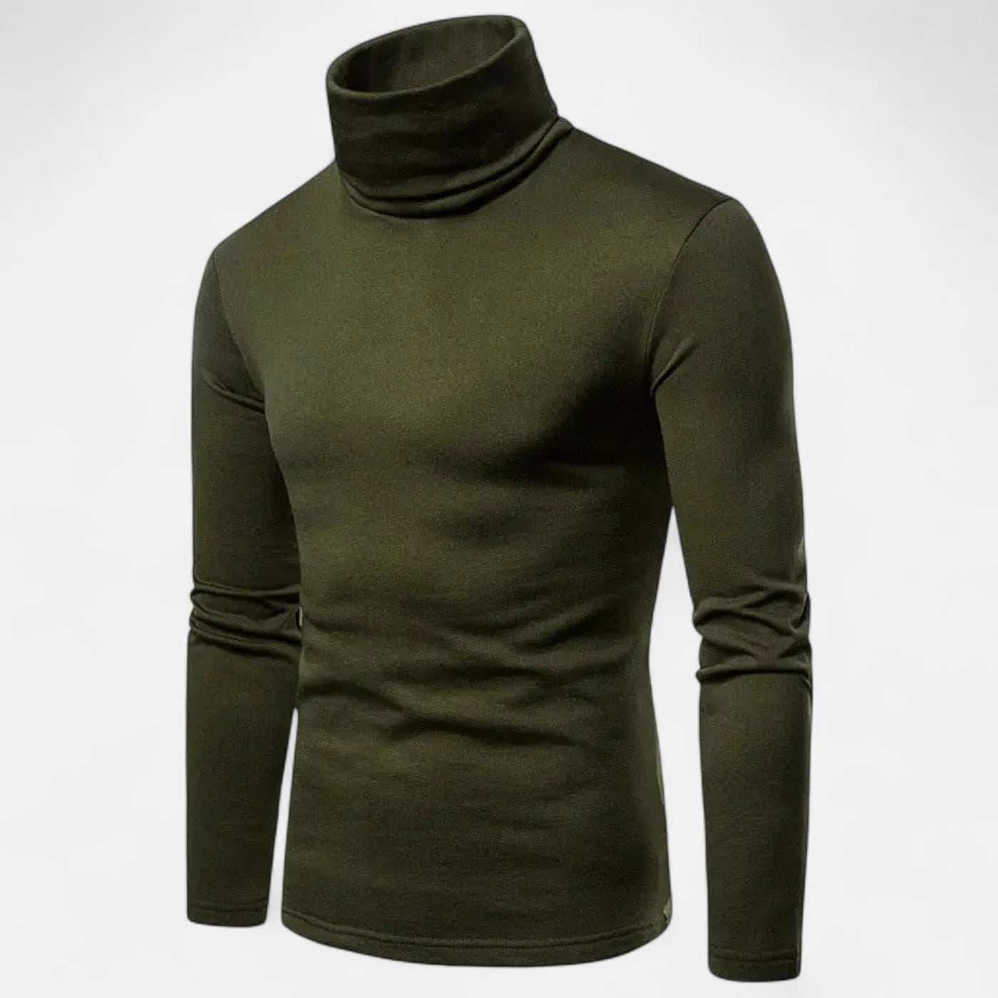 Pull col roulé ajusté homme – stretch automne hiver