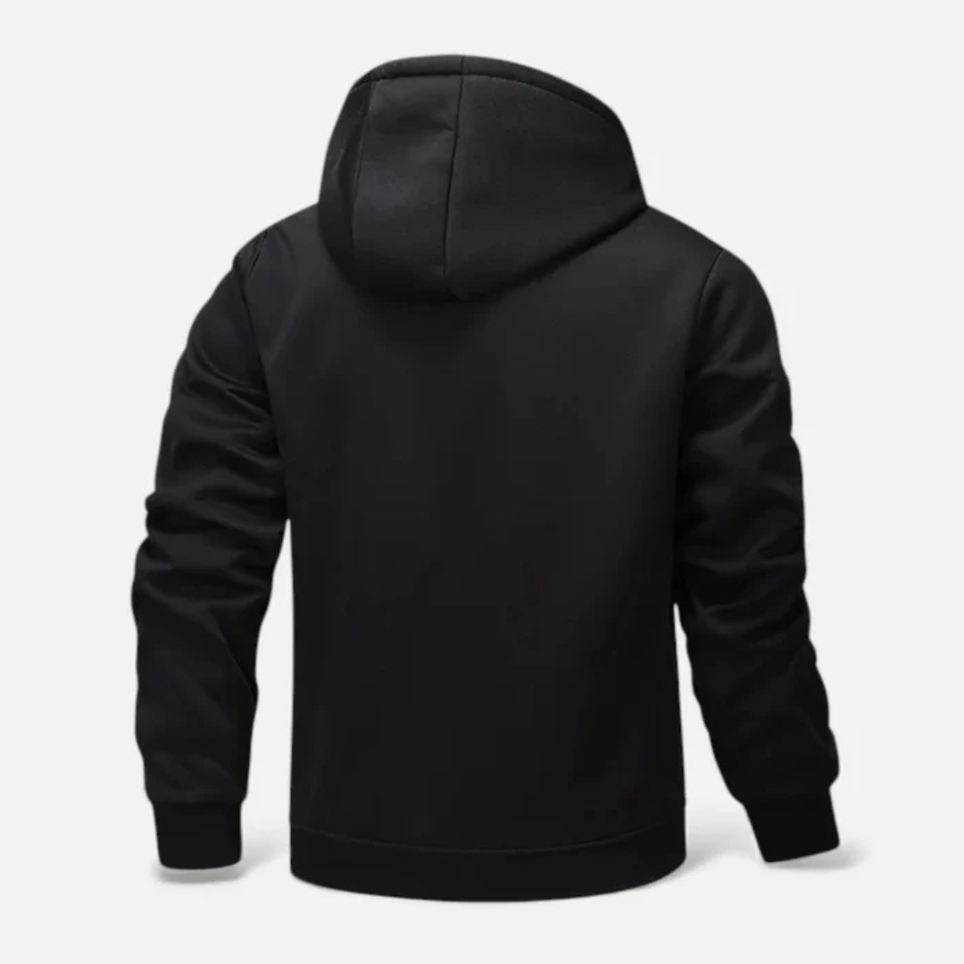 Sweat à capuche doublé en polaire pour homme