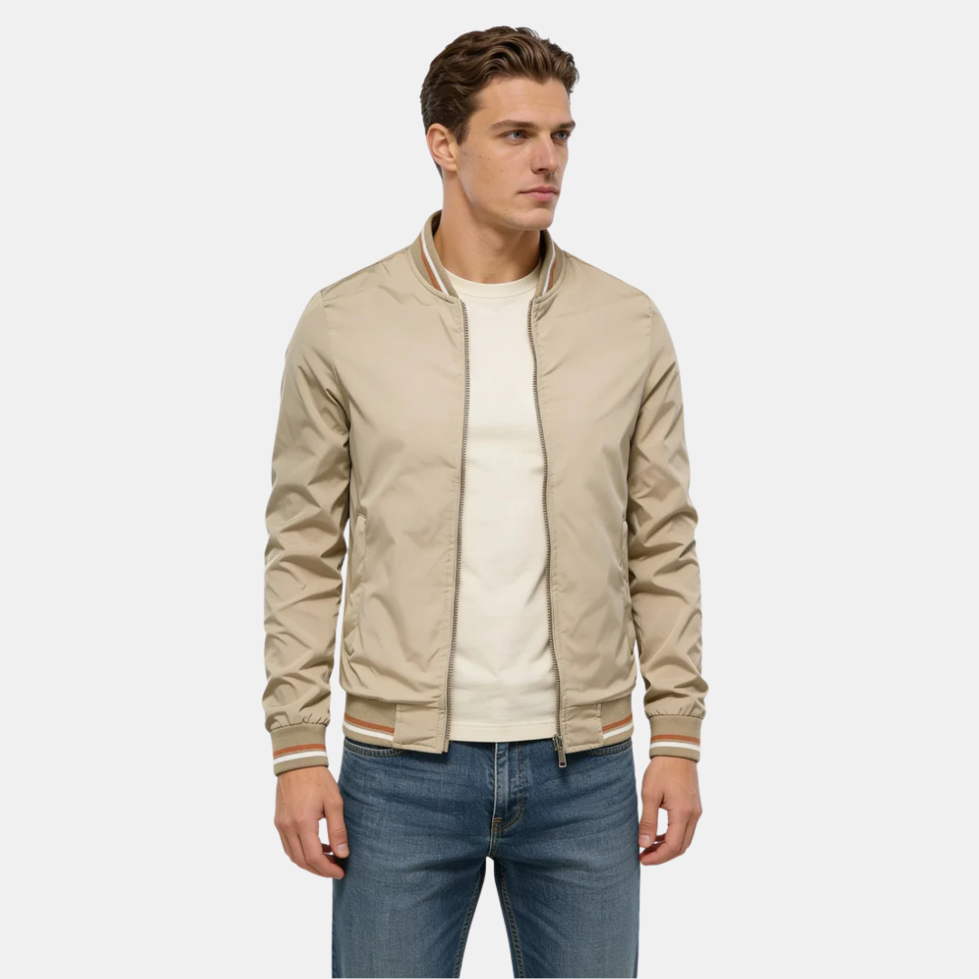 Veste bomber confortable à fermeture zippée pour homme