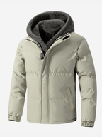 Men's Padded Fleece Lined Hooded Puffer Jacket