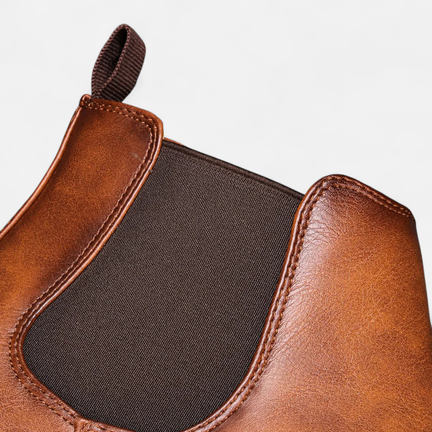 Bottes Chelsea rétro en cuir pour homme