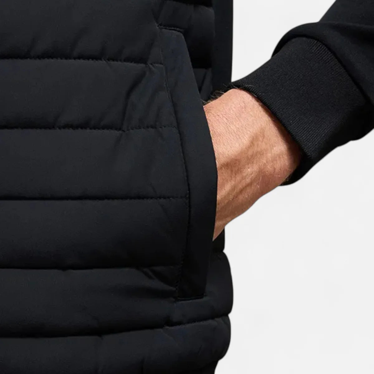 Veste tricotée légère à col montant pour homme