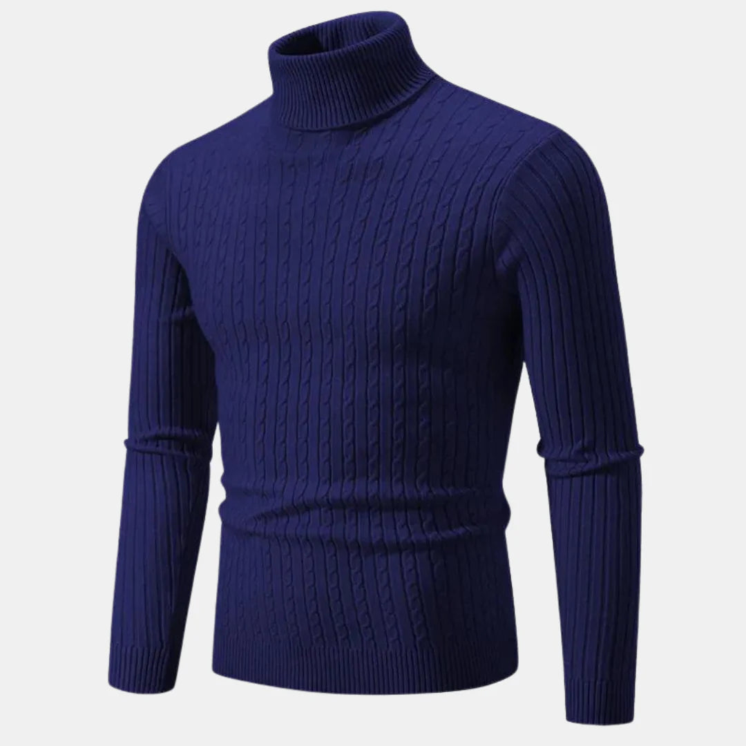 Pull confortable en tricot câblé pour hommes