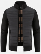 Veste Homme Bi-Matière Matelassée Manches Tricot