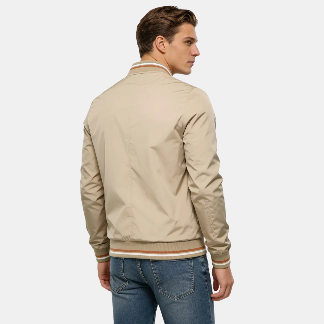 Veste bomber confortable à fermeture zippée pour homme