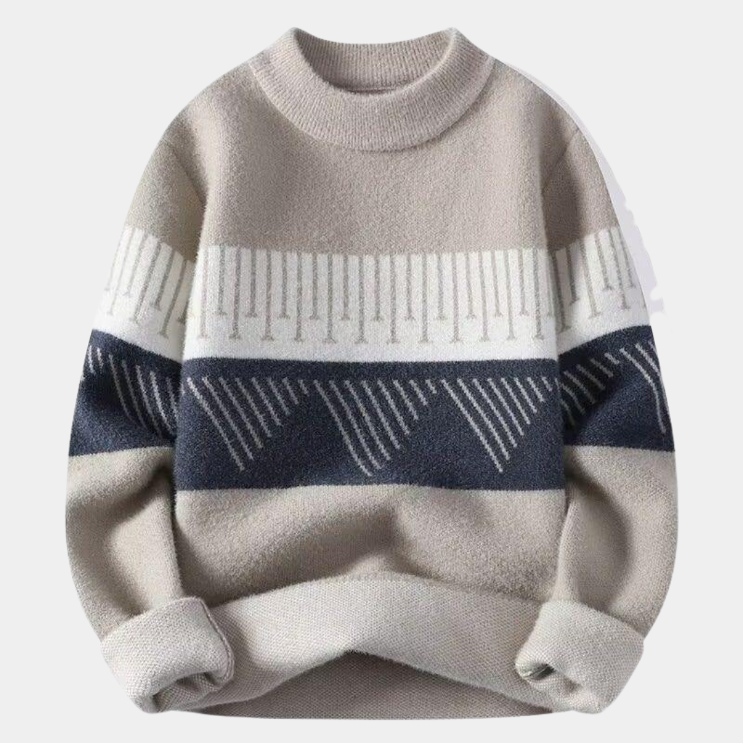 Pull homme à motifs géométriques