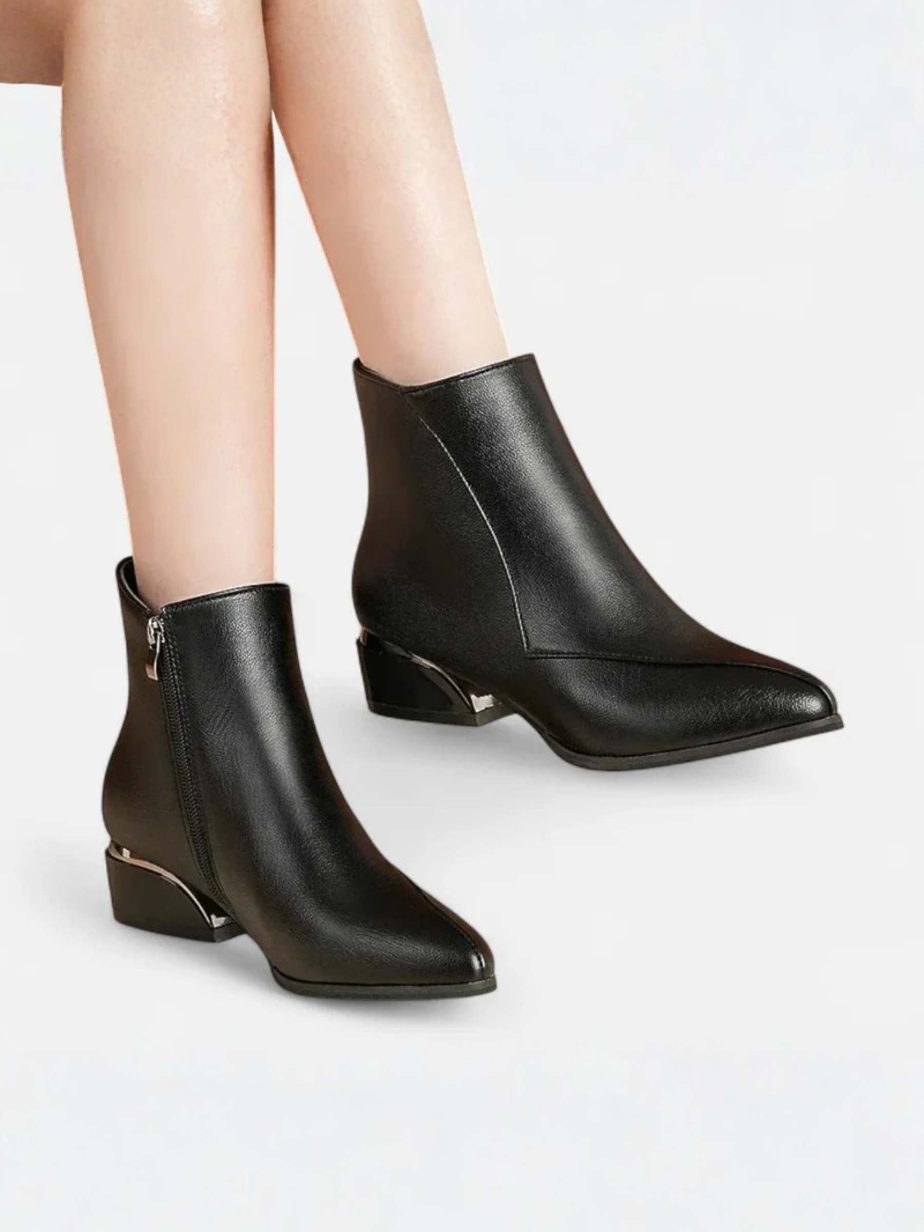 Bottines femme à talon bas élégantes